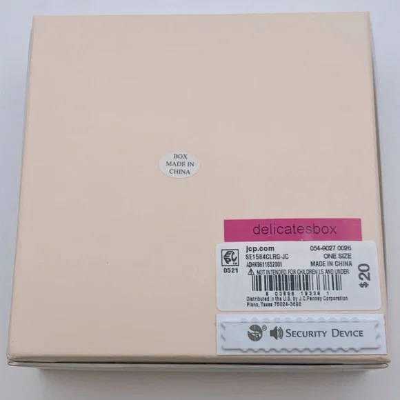 Bijoux Bar Delicates Clear Crystal Rectangle Drop Pendant & Earring Necklace Set - Picture 5 of 6